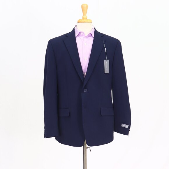 Michael Kors 44R Navy Blazer Sport Coat Jacket 2-Button Solid Y003